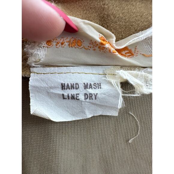 David Warren Womens Dress Size 12 Brown Suede Half Button Up Collared Vintage - Picture 8 of 15